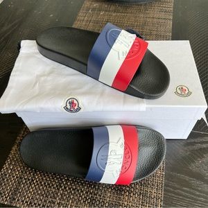 Moncler Men's Basile Slide Sandals EU44/US11 with Original Packaging NEVER WORN